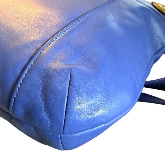 Coach Daisy Spectator Blue & Lime Leather Crossbody Bag F28940 - Picture 8 of 16